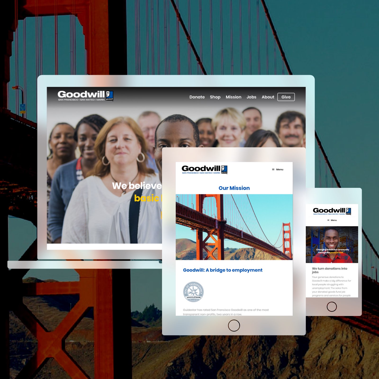Teaser of the Goodwill website