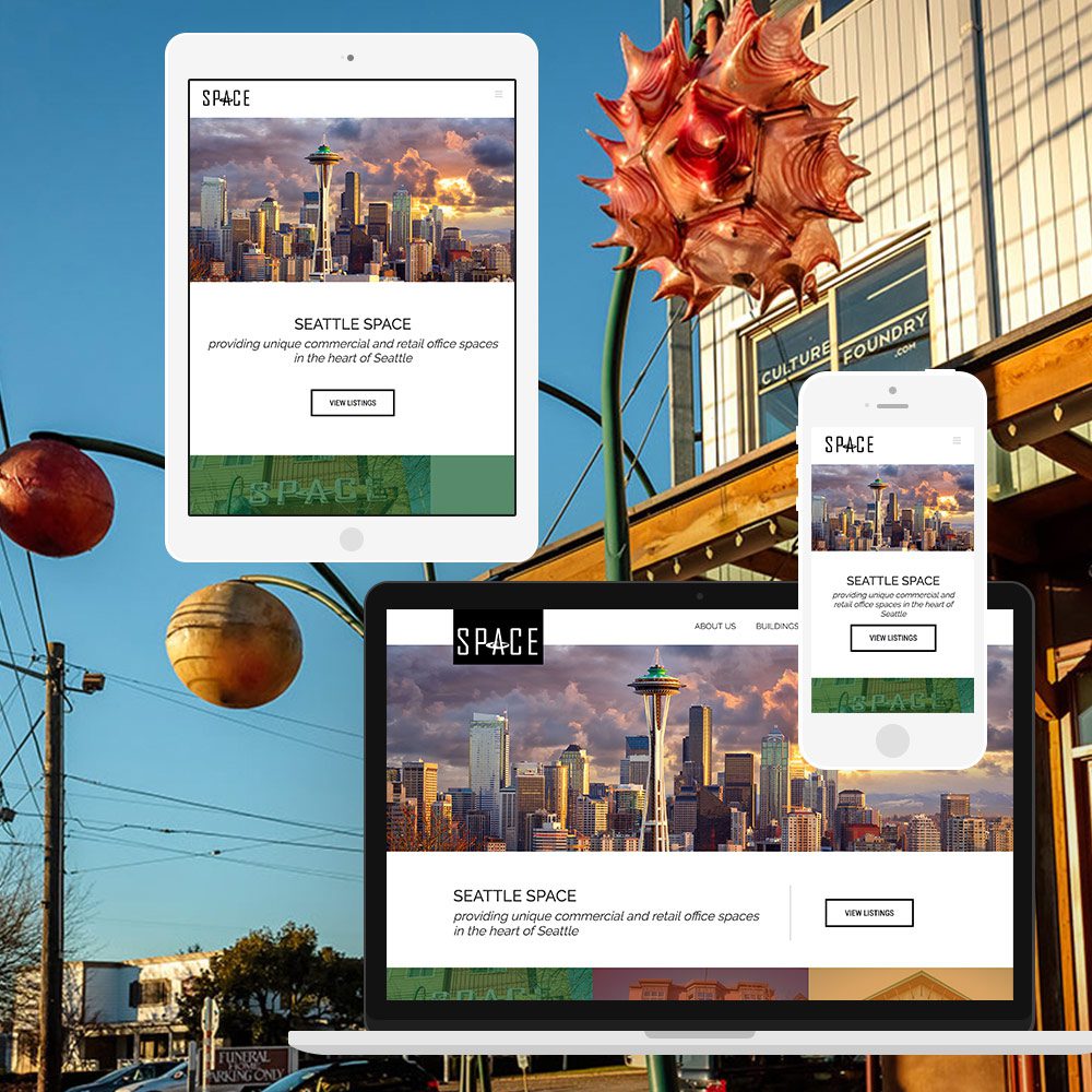 Teaser of the Seattle Space website
